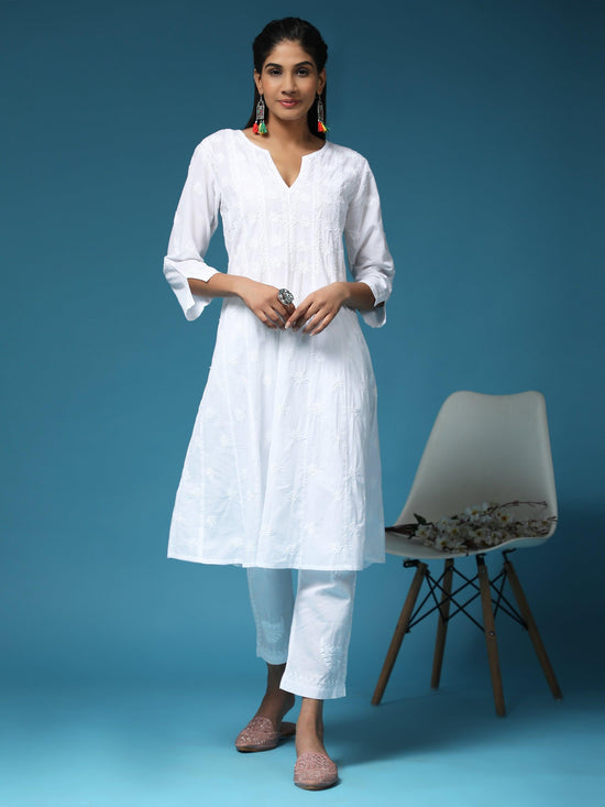 Buy M Lala Fashion Women Grey and White Solid Pure Cotton Straight Kurta -L  (Pack of 2) Online at Best Prices in India - JioMart.
